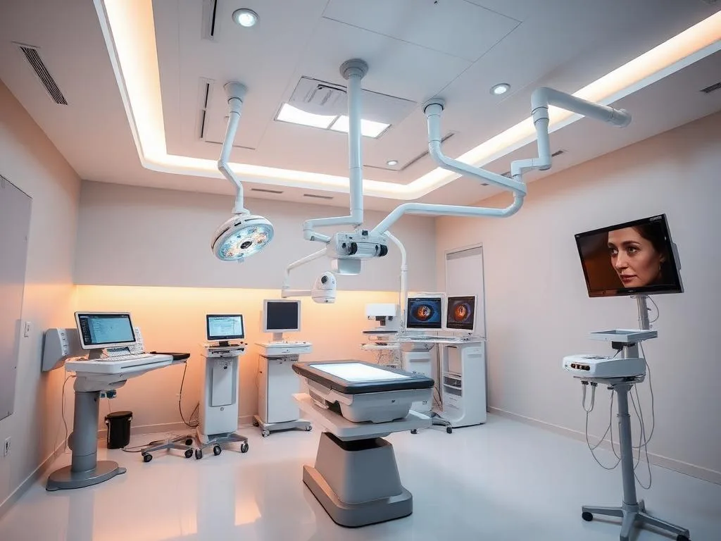 Quirófano de la Clínica Oftalmológica Dapena Lavín en Madrid con tecnología diagnóstica y quirúrgica actual